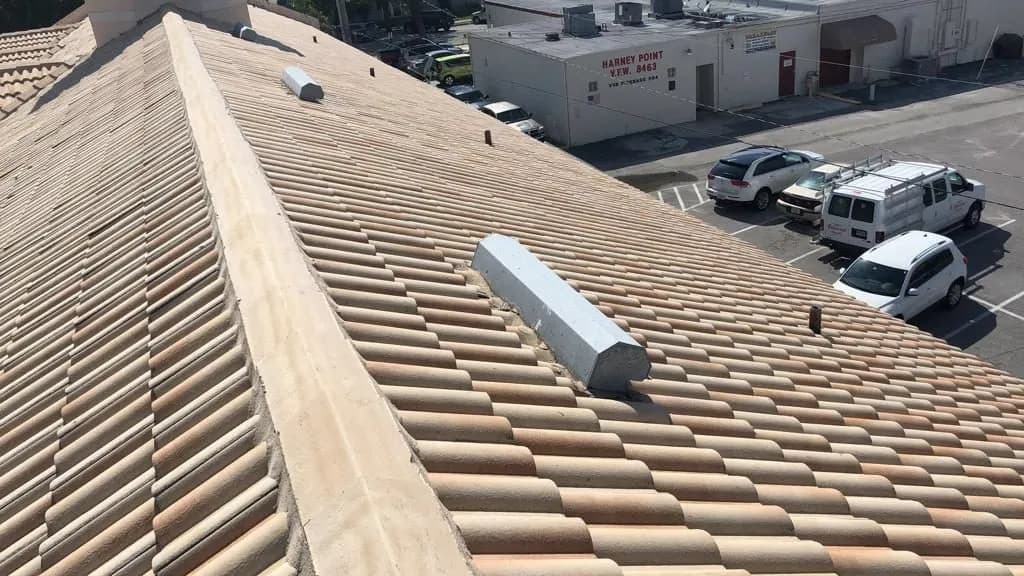 Vreeland roofing service, type tile color Spanish Blend.