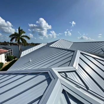 gray metal roof newly renovated by vreeland roofing