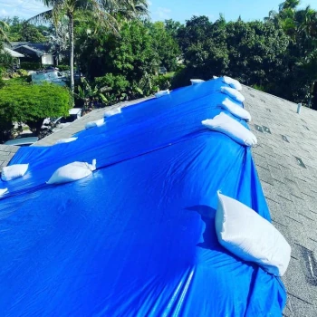 Vreeland Roofing canvas shingle roof house after hurricaneg