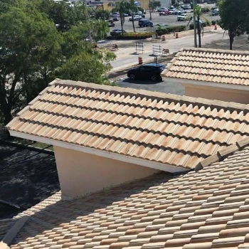 beige tile roof newly renovated by vreeland roofing
